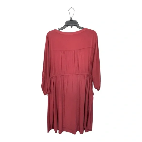 Torrid Plus-Size Burnt Orange Drawstring Waist Shirt Dress Size 3 - Picture 3 of 9